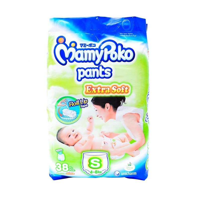 MamyPoko Pants Extra Soft Popok Bayi [Size S/38 pcs]
