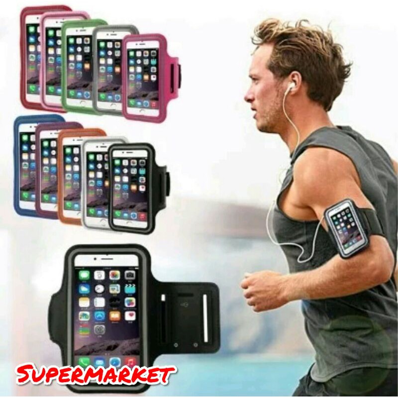 Universal Sport Armband Case Ukuran L untuk BB Samsung Arm band