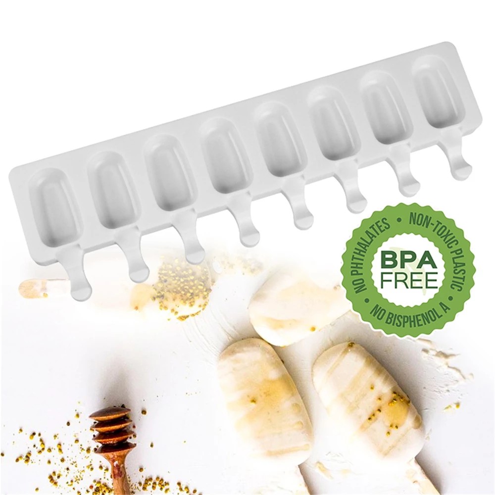 8 HOLE SILICONE MINI ICE CREAM MOLD CETAKAN ES LILIN STIK KRIM MAGNUM PUDING POPSICLE