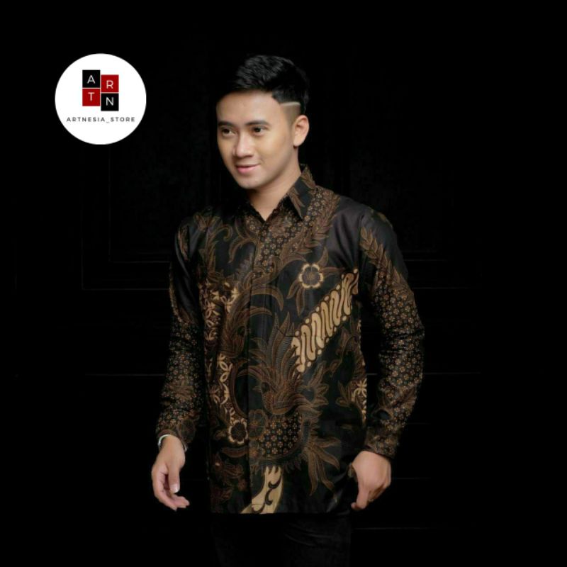 baju kemeja batik pria katun lengan panjang murah tanpa furing seragam kantor pernikahan terbaru pre