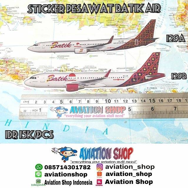 

Sticker stiker Pesawat Batik Air