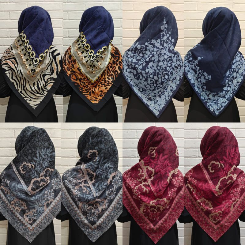 Hijab Voal Motif Syar'i 130x130 MURAH 