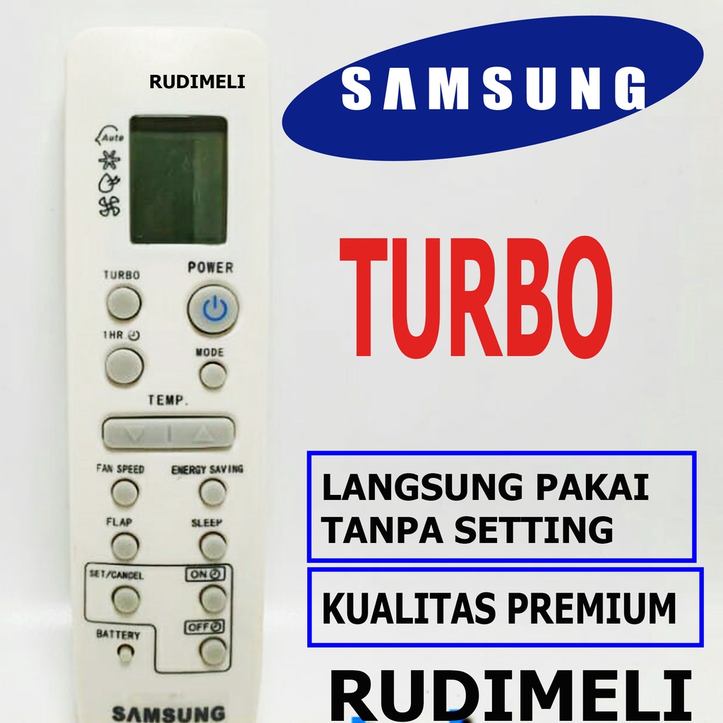 REMOTE AC / REMOT AC SAMSUNG TURBO TANPA SETTING/ LANGSUNG PAKAI