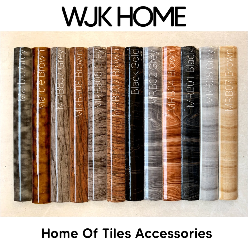 Lis Keramik Kuku Macan Motif Urat Kayu Polos 20 cm Import