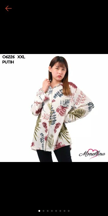 Bl - 03648 Tunik Oversize Wanita Lengan Panjang Batik
