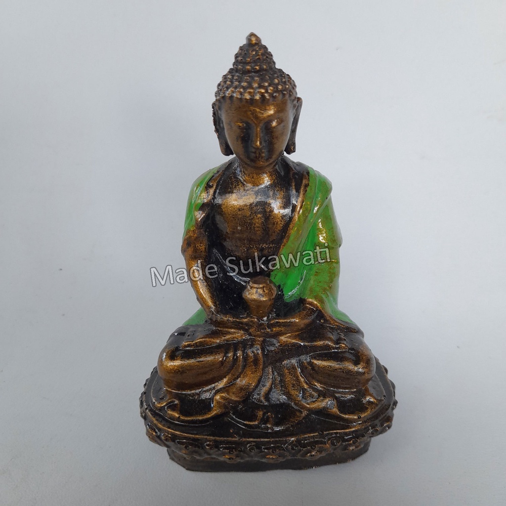 Patung Budha mini bahan resin keramik