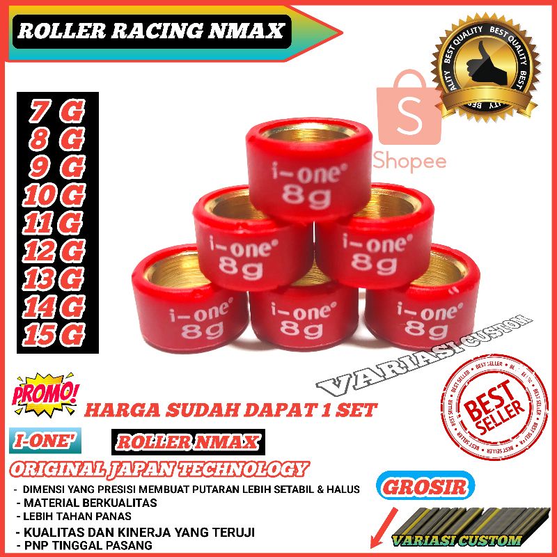 Roller Roler Loler Nmax N Max Mio m3 Soul Gt 125 Xride 125 / 7 8 9 10 11 12 13 14 15 Gram Gr Original I-One