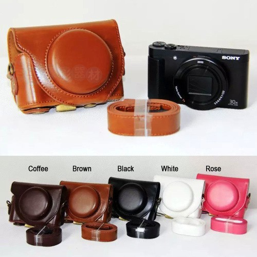 case kamera Digital Camera Leather case cover for Sony Cyber-shot DSC-HX90V HX90 WX500 Camera Bag