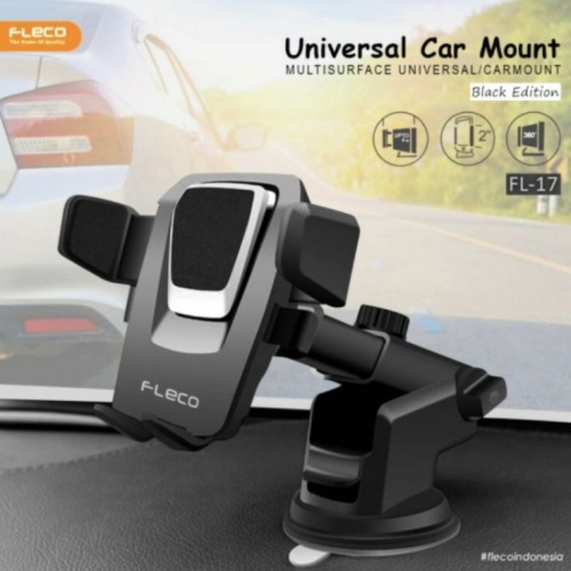 Car Holder Rotasi Holder Mobil Black Edition FLECO (FL017)