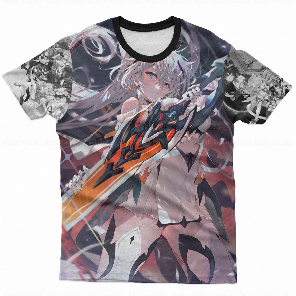 Tshirt Kiana Herrscher of Flamescion Honkai Impact Anime Gaming Premium Unisex