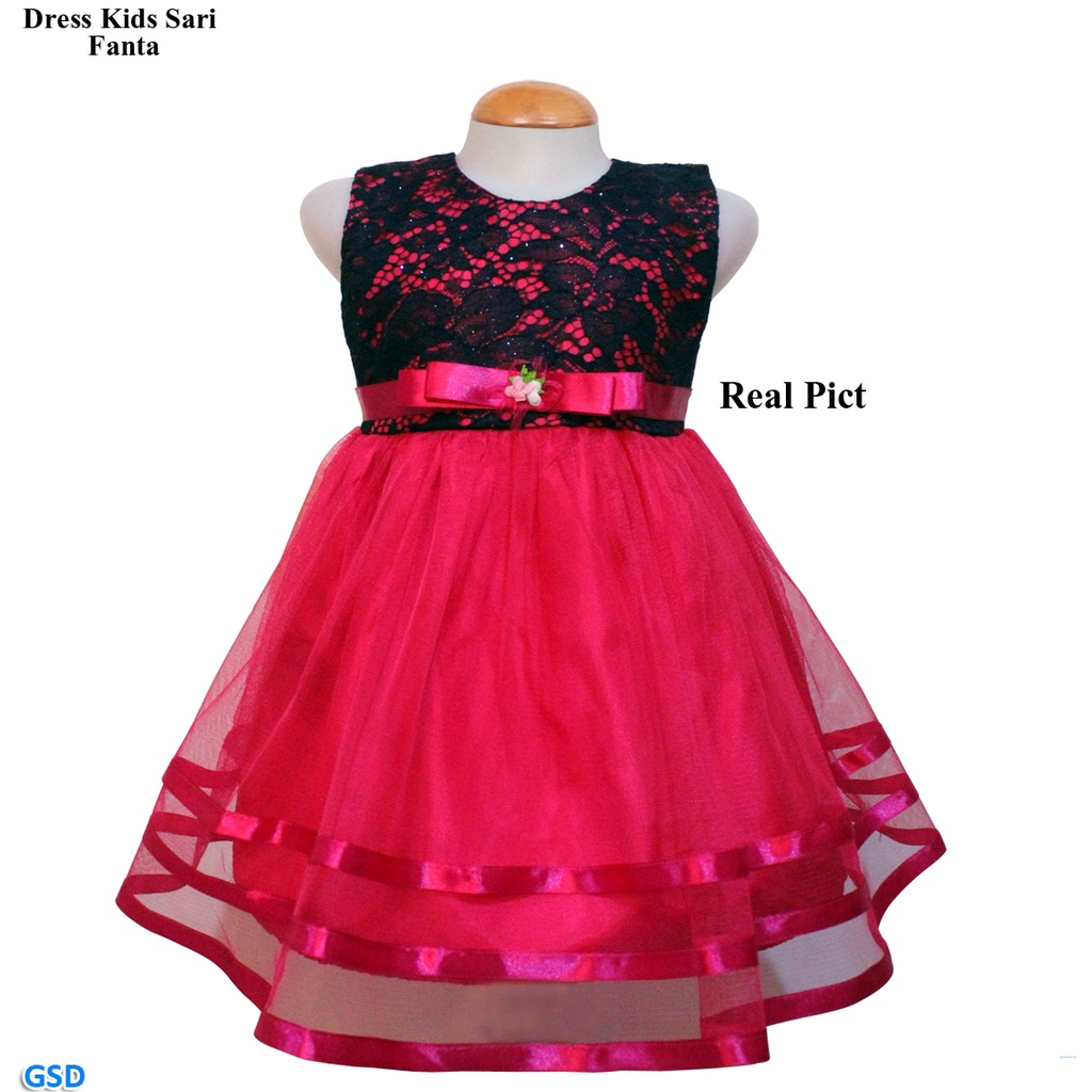 Dress Kids Sari/Diskon pakaian Anak kecil Sale!!!/Baju Pesta Anak Best Seller