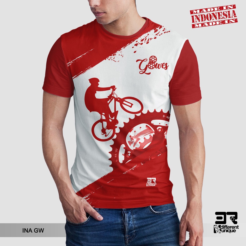 [ COD ] KAOS PRINTING GAMBAR SEPEDA INA GW - BAJU DISTRO ORIGINAL MOTIF HOBI HOBBY OLAHRAGA OLAH RAG