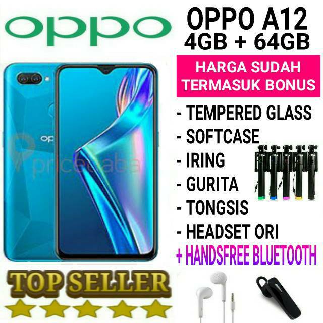 OPPO A12 4/64 3/32 GARANSI RESMI | Shopee Indonesia