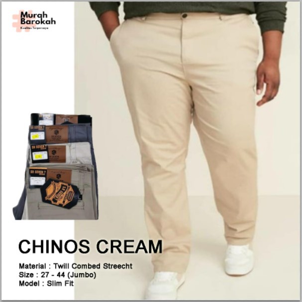 CELANA PANJANG CHINO POLOS CASUAL PRIA PREMIUM QUALITY Celana Chino Pria Panjang Chinos Hitam Cream / Celana Pria / Celana Cowok