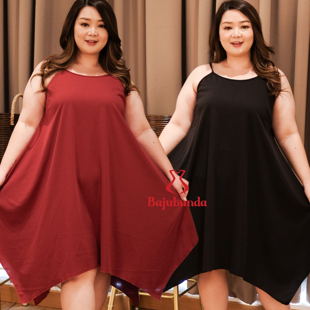 LD 120 130 Dress Jumbo Big Size 3L 4L Stretch / Baju Wanita Jumbo / BAJUBUNDA NANA