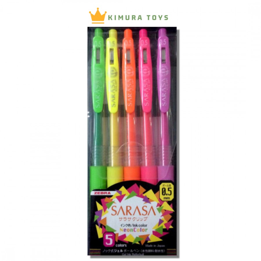 

Bolpoin Sarasa Neon color 0,5 SET 5 Limited Edition