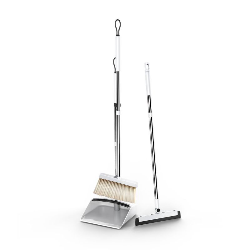 Sapu lantai satu set ( sapu, pengki, karet pendorong )