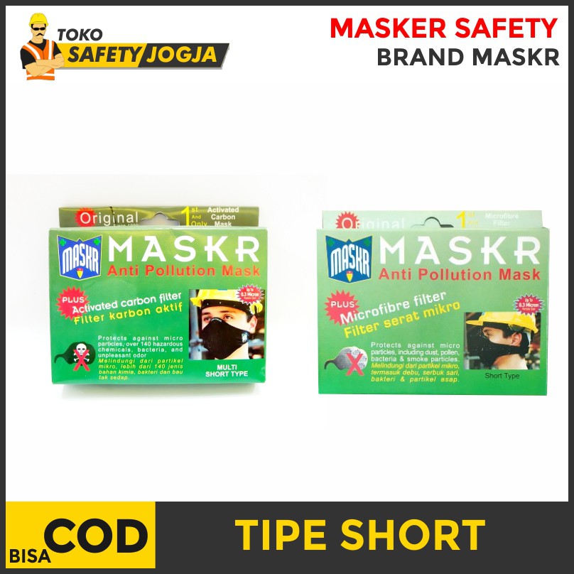 MASKER MASKR KARBON AKTIF DAN MICROFIBER SHORT KERJA PROYEK MOTOR - carbon active mask ORIGINAL