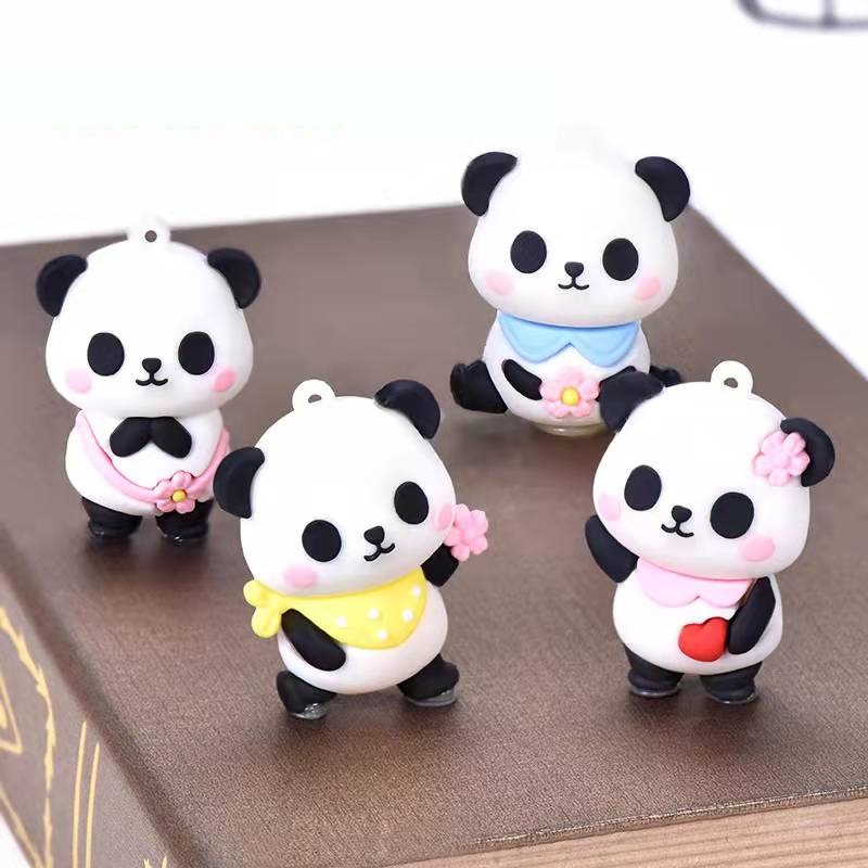 Cake Toper Miniatur Kue Topper Gantungan Hiasan Kunci Beruang Panda