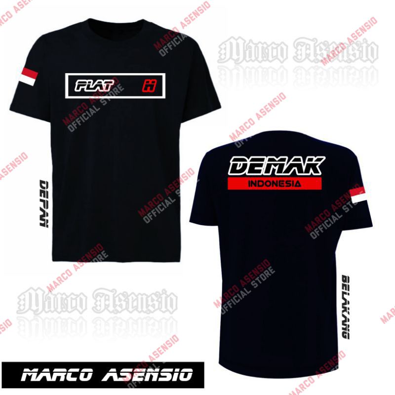 T-SHIRT KAOS PREMIUM FASHION PRIA MAUPUN WANITA DESAIN MA1 TULISAN PLAT H DEMAK