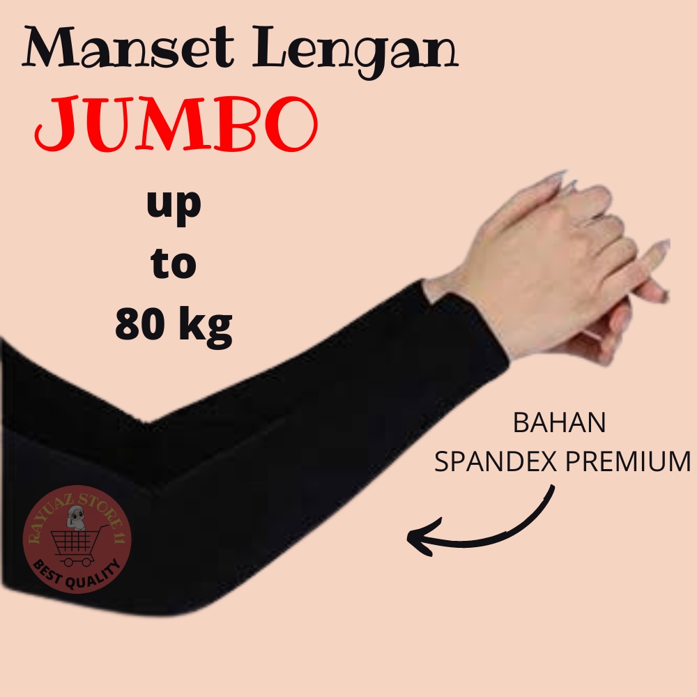 Manset Tangan Panjang Wanita Jumbo Spandek Premium Big Size