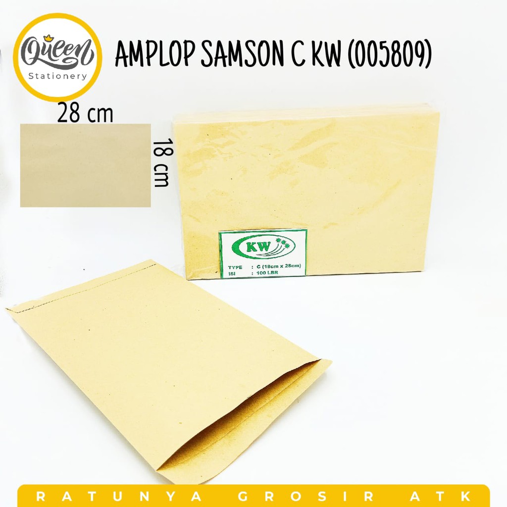 

AMPLOP COKLAT / AMPLOP KERTAS COKLAT / AMPLOP SAMSON C KW (005809)