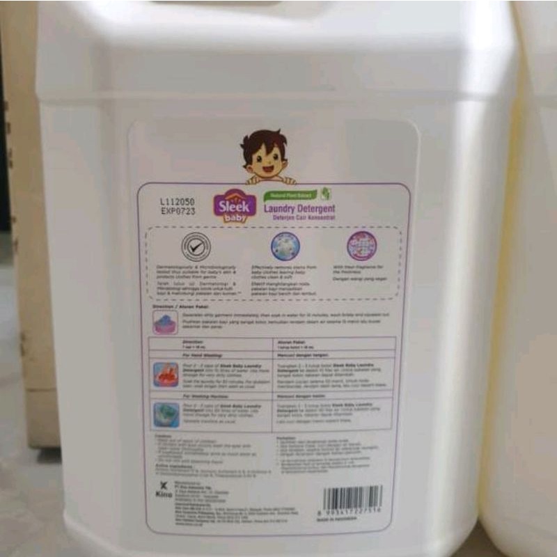 Sleek Baby Laundry Detergent Original 4 liter /sleek loundry cair