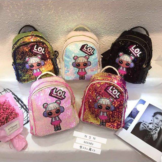 tas LOL sequins shell lamp / bag LED import