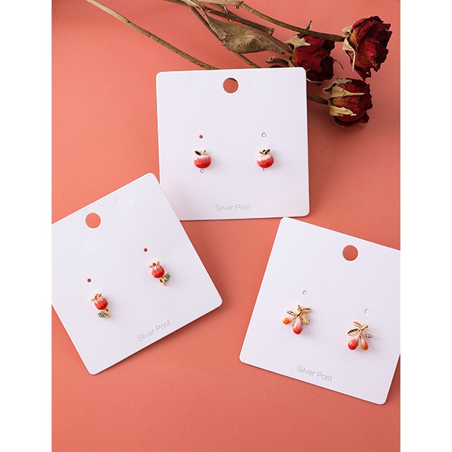 LRC Anting Tusuk Fashion 925 Silver Needle Fruit Earrings F6246X