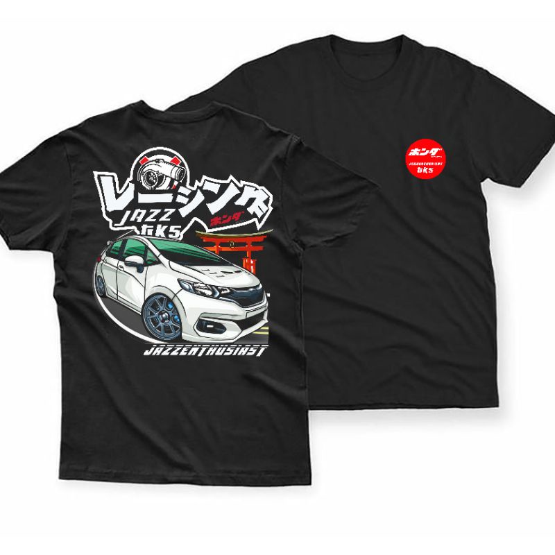 kaos otomotif / kaos mobil honda jazz gk5/ jazzenthusiast / honda jazz indonesia / honda jazz club