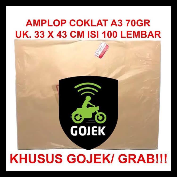 

Big Sale Amplop Coklat A-3 Isi 100Lbr Barang Bagus
