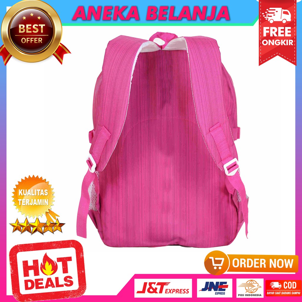 New Arrival Tas Ransel Khusus Cewek Model Davero Pink Terbaru Ekonomis Tas Sekolah SD SMP Kece Bagus