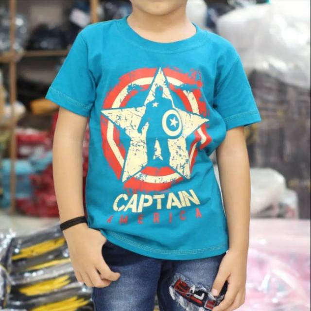 Kaos distro anak motif Captain tosca