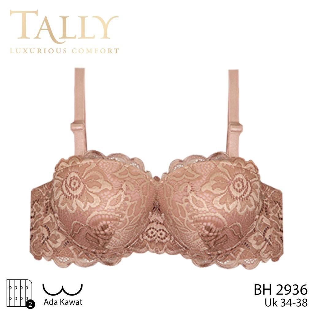 MURAH ! BH BRA TALLY 2936 Bra Brokat Busa Tipis Ada Kawat CUP B | BROKAT FULL | ADA RENDA SETENGAH CUP | BAHAN IMPORT SIZE 34 36 38 ARA98STORE