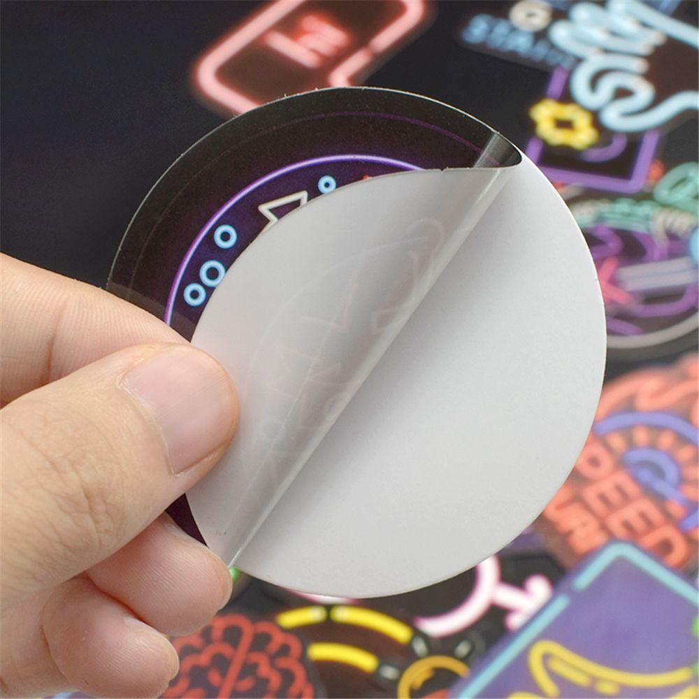 R-flower21/50/100pcs no repeating Neon Light Stiker Vinyl PVC Foto Laptop DIY Craft Koper Sepeda Dekor