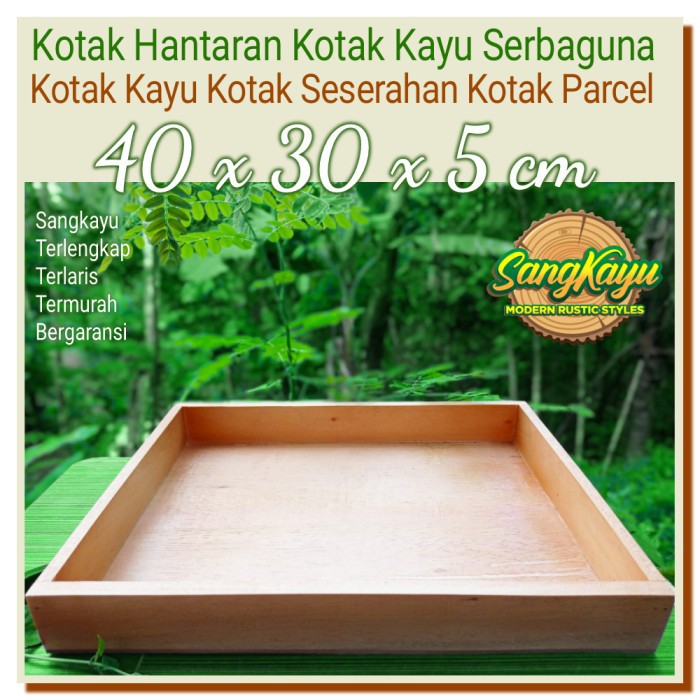 Kotak seserahan 40x30x5cm kotak hantaran kotak parcel nampan kayu