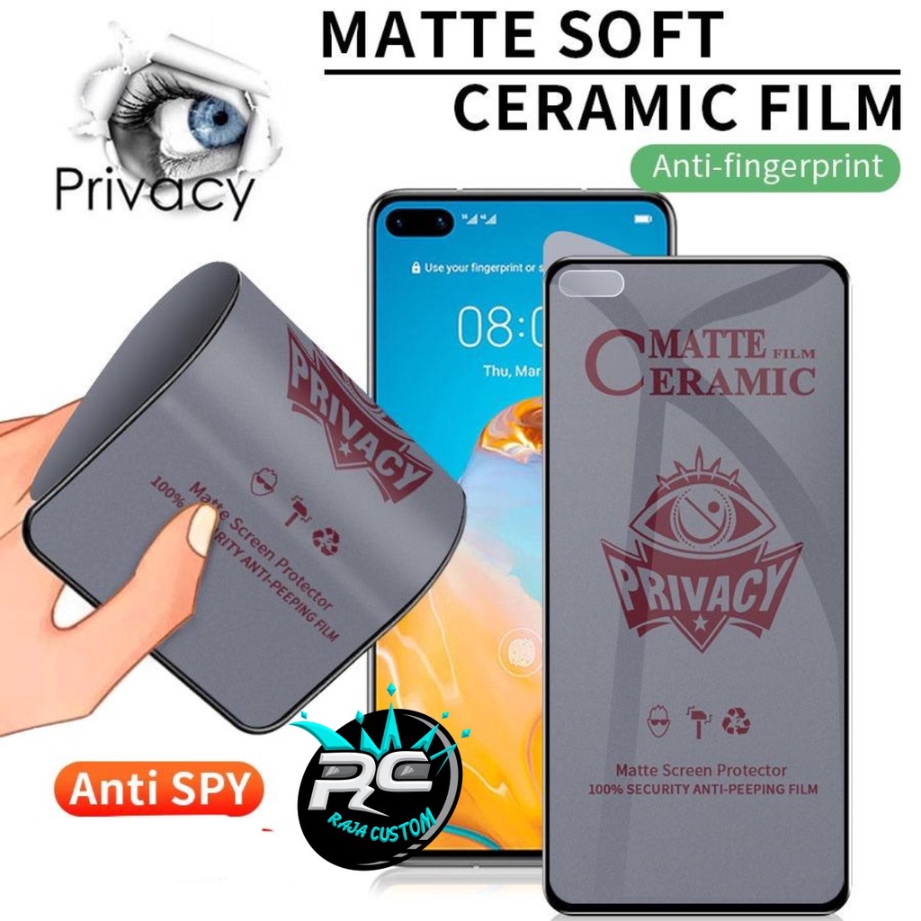 TEMPRED GLASS SPY MATTE KERAMIK CERAMIC INFINIX HOT 9 10 11 PLAY SMART 4 5 NOTE 7 LITE ZERO 8 RJ6200