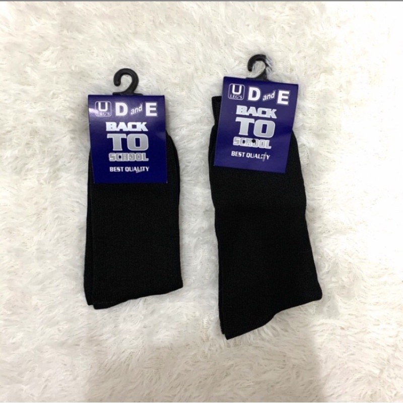 KAOS KAKI SEKOLAH HITAM PUTIH BACK TO SCHOOL SD SMP SMA KAOSKAKI HITAM / KAOS KAKI PUTIH-Hitam (RENA)