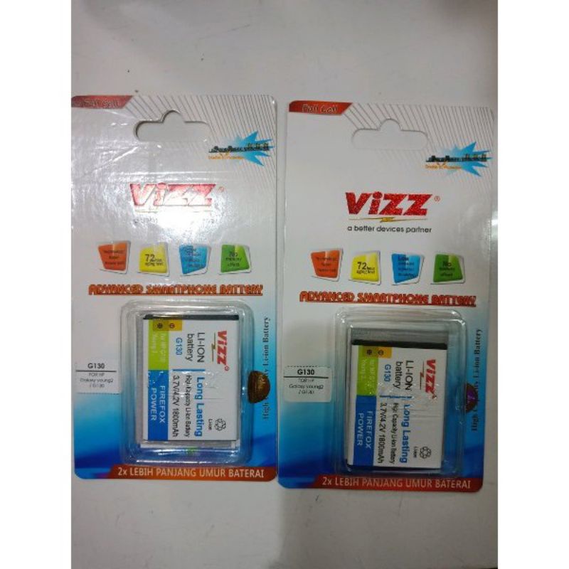 Baterai Vizz Samsung Galaxy Young 2 G130 Double Power Original