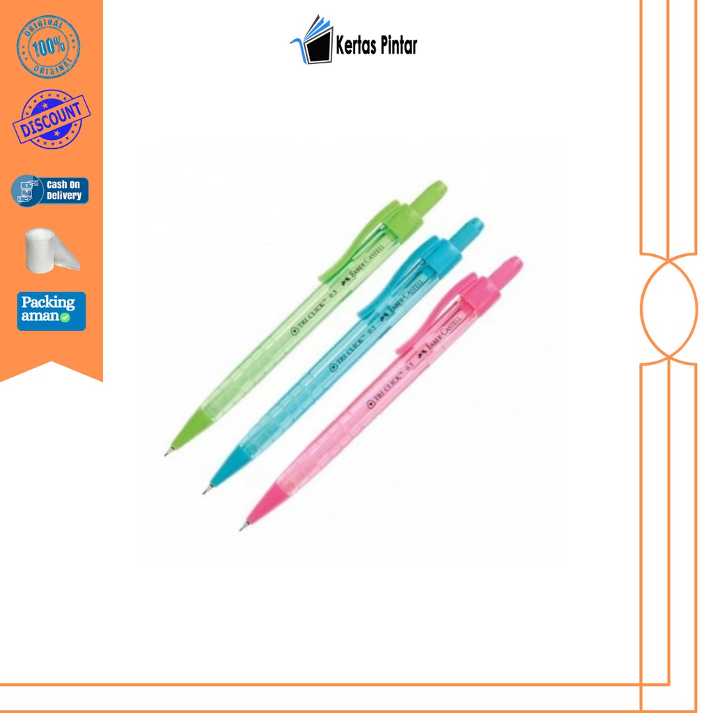 

PENSIL MEKANIK FABER CASTELL TRI CLICK 0.5