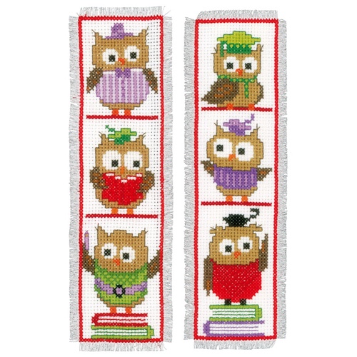 Paket DIY Craft Sulam Kristik Strimin Vervaco Owl Bookmark Burung Hantu Set 2 PN-0147887