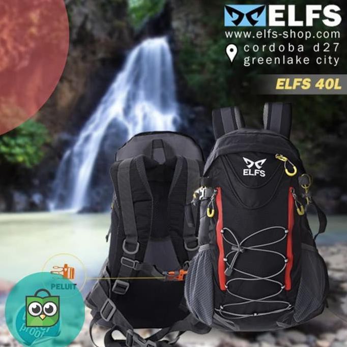 Tas Gunung Dkk. Tas Ransel Gunung Camping Outdor / Tas Branded Elfs - Abu-Abu Produk Ori