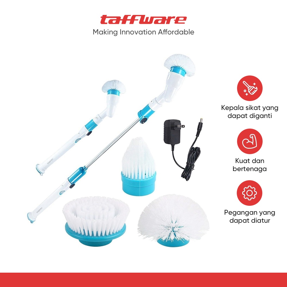 Jual TaffHOME Sikat WC Elektrik Bathroom Kitchen Cleaning Tools Set
