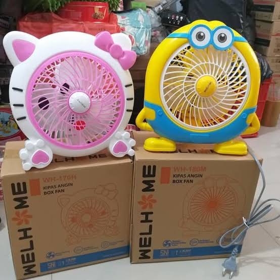 Kipas Angin Karakter Listrik Lucu 10 Inch Kipas Karakter kencang kotak DUDUK 10&quot; kipas box fan BESAR