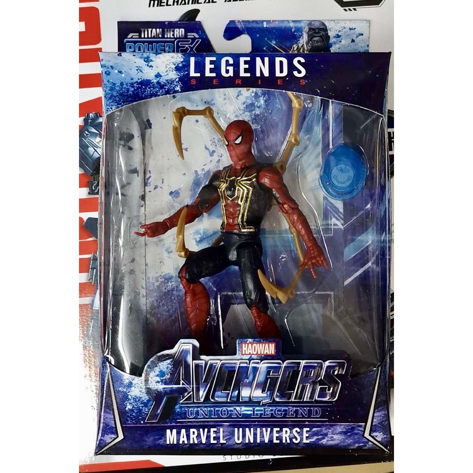 Mainan Action Figure Marvel The Avengers Thanos Black Panther Spiderman Thor Bahan PVC Dengan Lampu LED