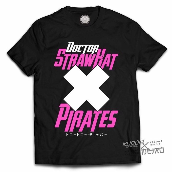 Tshirt Strawhat Doctor Black Onepiece Mugiwara