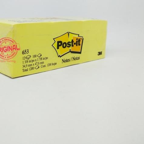 

✵ sticky notes - Post-it -653, 1.5in x 2in, Canary Yellow (12x100pcs) ★