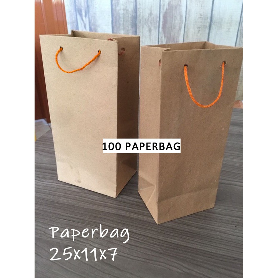 

Paper Bag Coklat Polos Kecil Olshop / Kantong Kertas Coklat Packaging Souvenir Wedding Online Shop