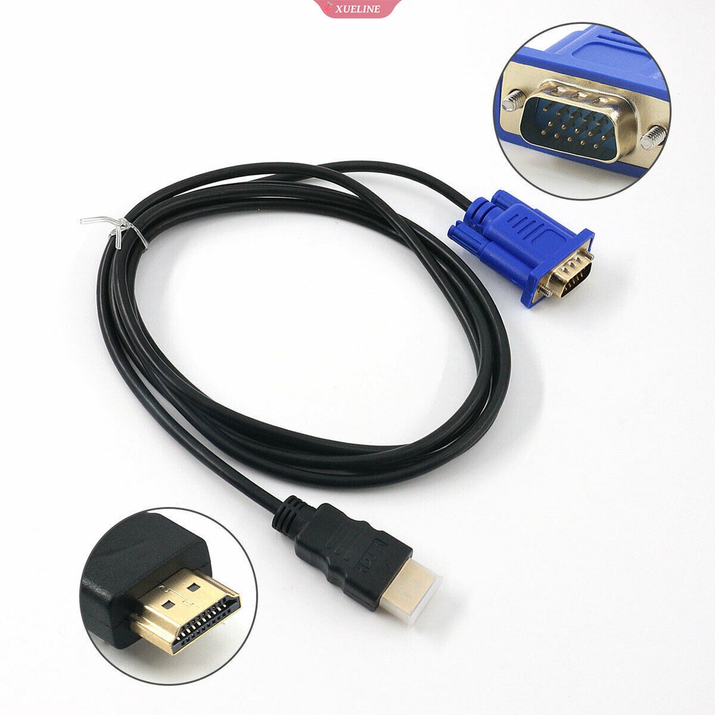 Kabel Adapter Hdmi To Vga Hd 1080p Kecepatan Tinggi Xueling