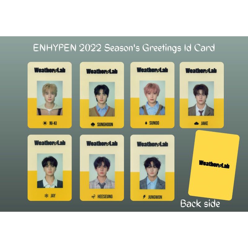 ENHYPEN Season Greetings 2022 id card pc / Photocard